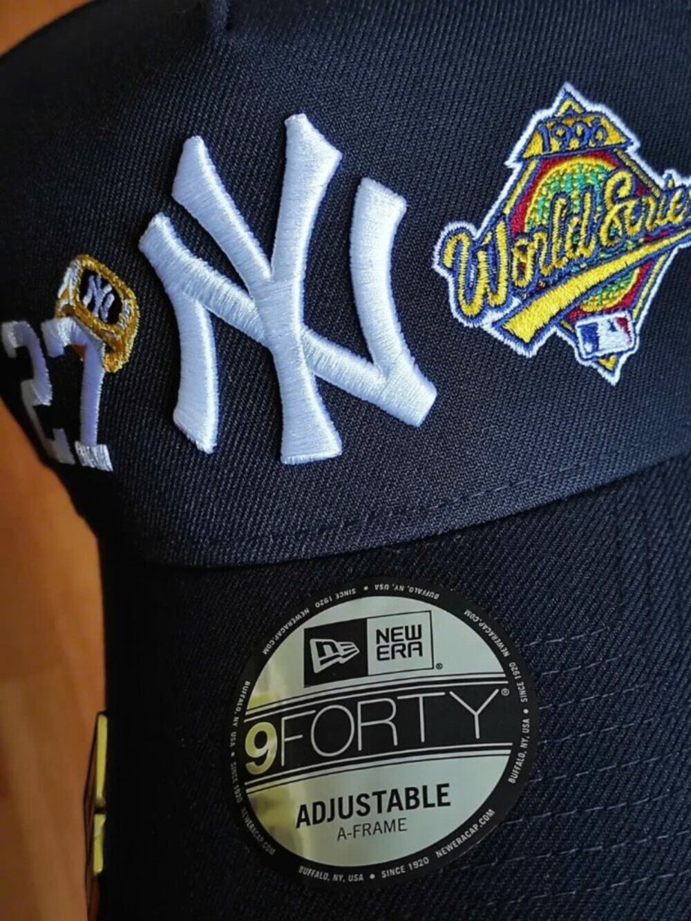 New Era New York Yankees 27x World Series Champions Snapback Hat Black MLB Cap - Picture 4 of 10